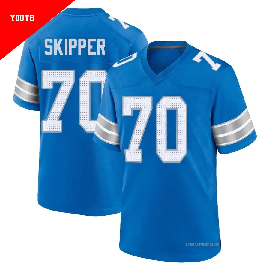 Youth Dan Skipper ＃70 Detroit Lions Blue Game 2nd Jersey