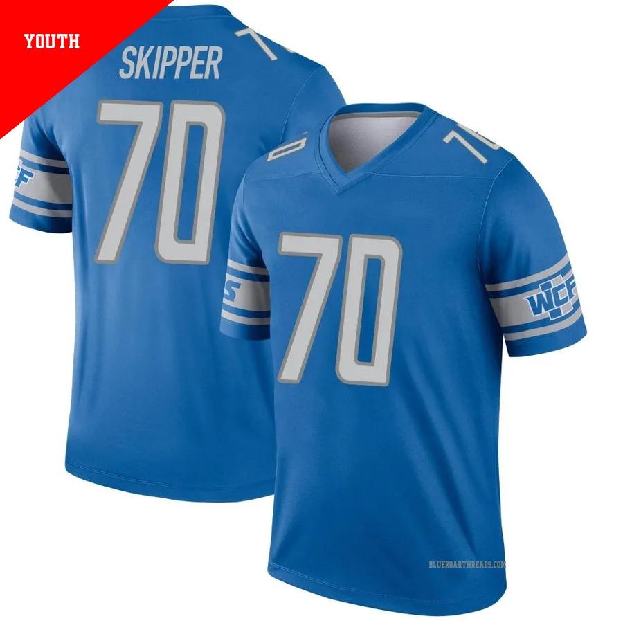 Youth Dan Skipper ＃70 Detroit Lions Blue Legend Jersey