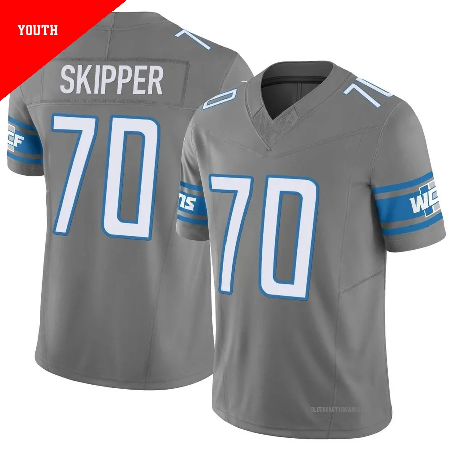 Youth Dan Skipper ＃70 Detroit Lions Limited Silver Vapor F.U.S.E. Jersey