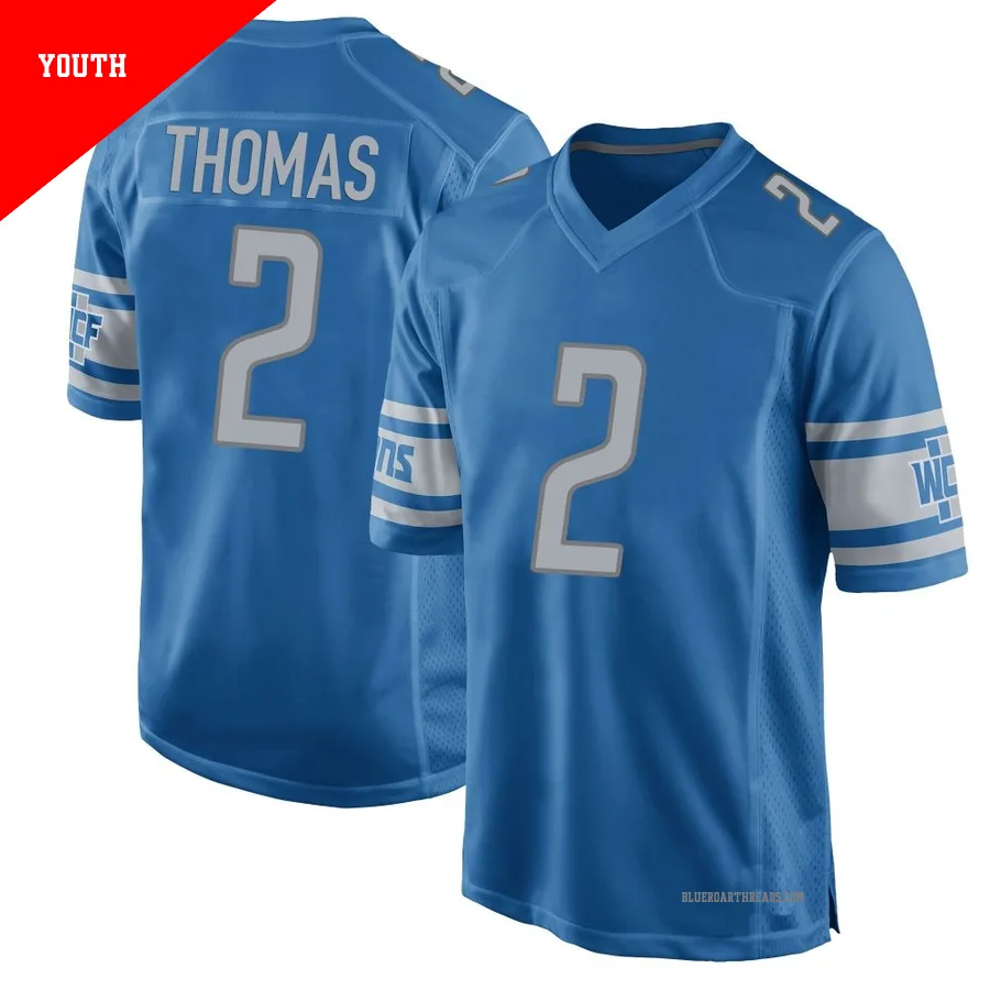 Youth Daniel Thomas ＃2 Detroit Lions Blue Game Team Color Jersey