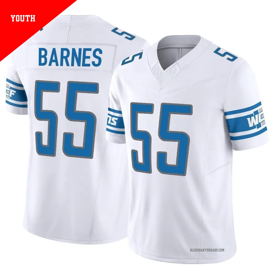 Youth Derrick Barnes ＃55 Detroit Lions White Limited Vapor F.U.S.E. Jersey