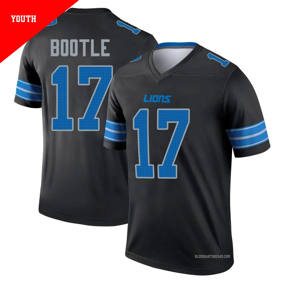 Youth Dicaprio Bootle ＃17 Detroit Lions Black Legend Jersey