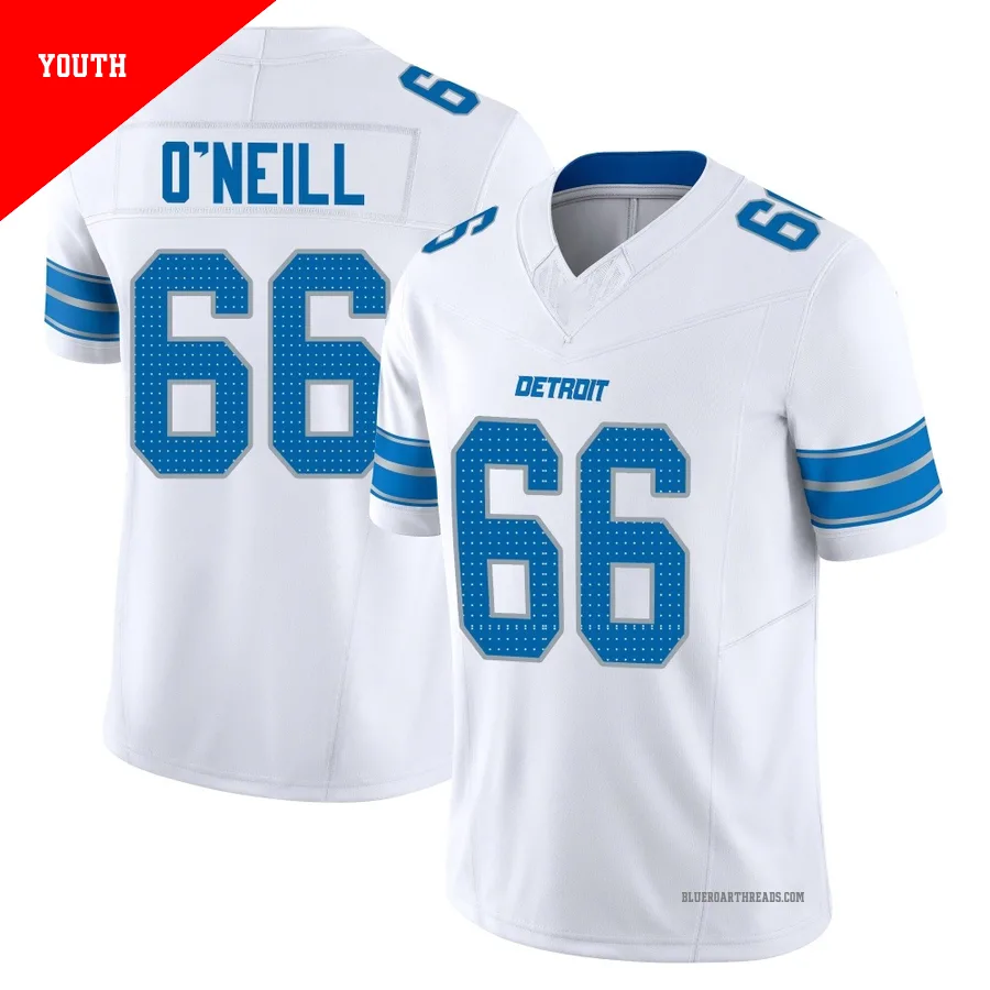 Youth Eric O'Neill ＃66 Detroit Lions White Limited Vapor F.U.S.E. 2nd Jersey