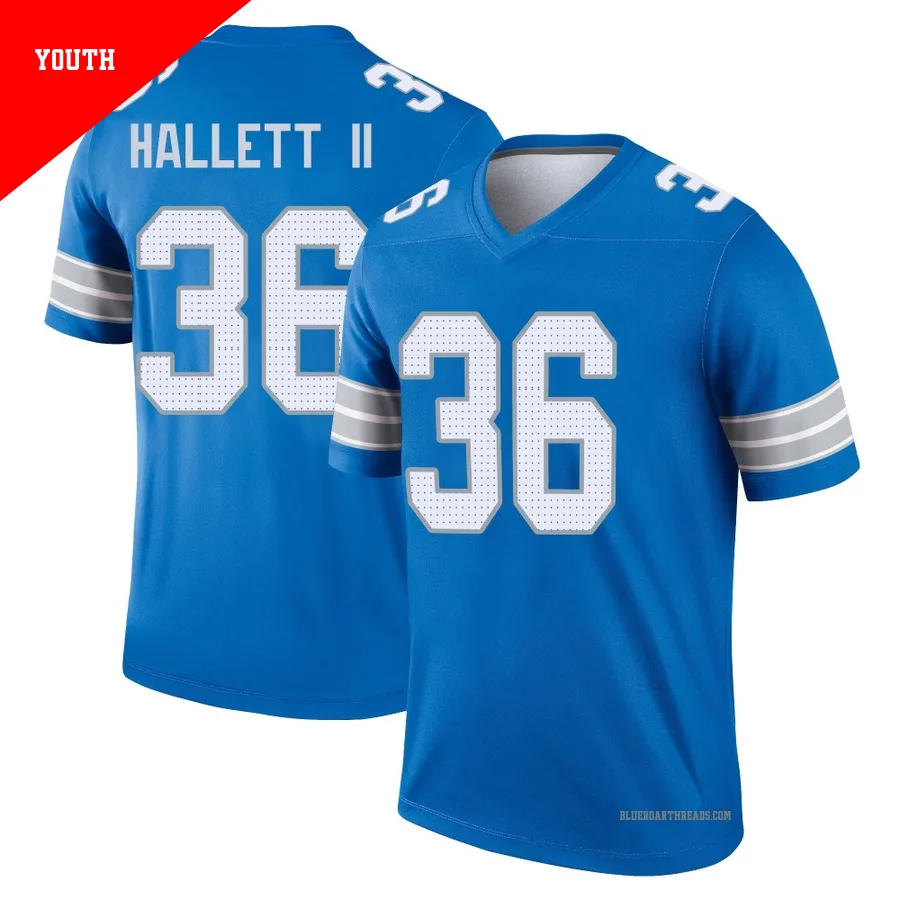 Youth Erick Hallett II ＃36 Detroit Lions Blue Legend 2nd Jersey
