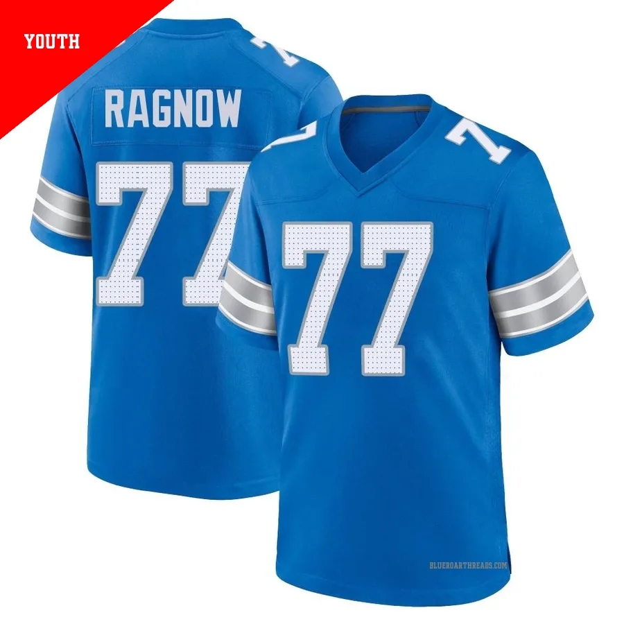 Youth Frank Ragnow ＃77 Detroit Lions Blue Game 2nd Jersey