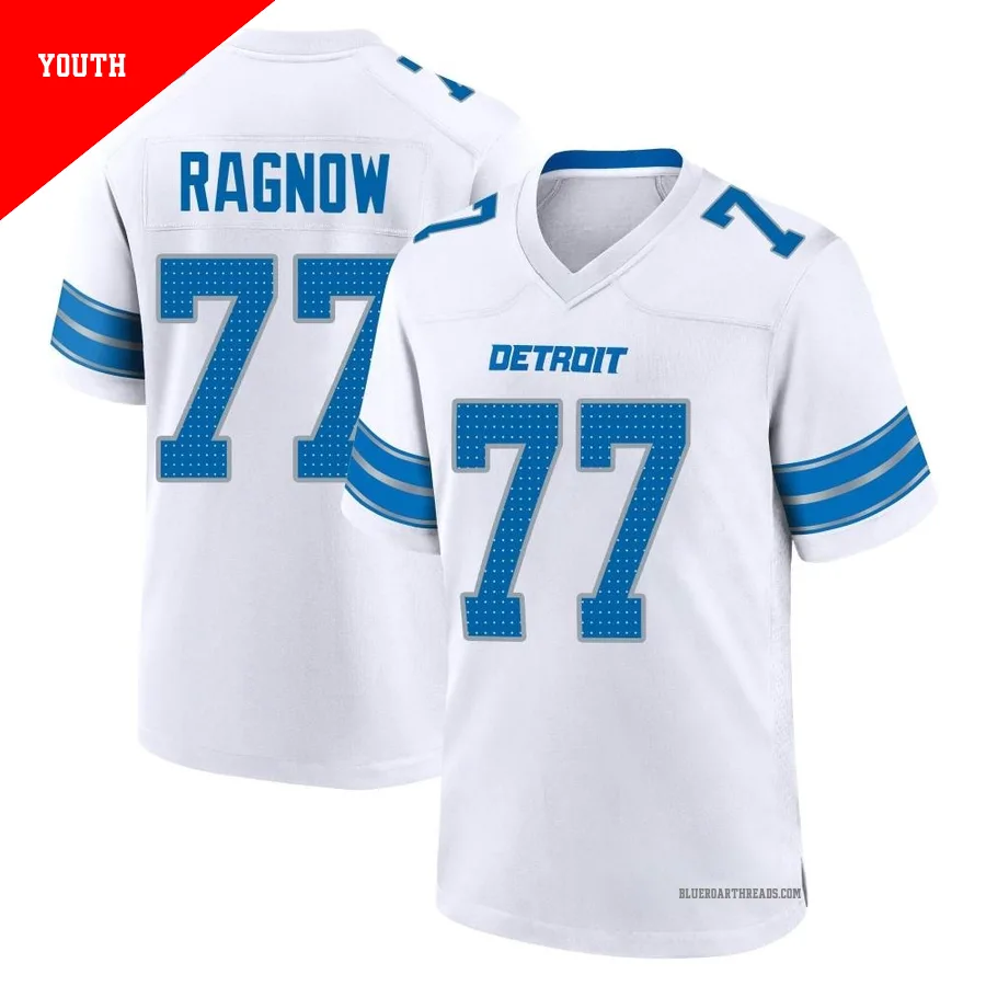 Youth Frank Ragnow ＃77 Detroit Lions White Game 2nd Jersey