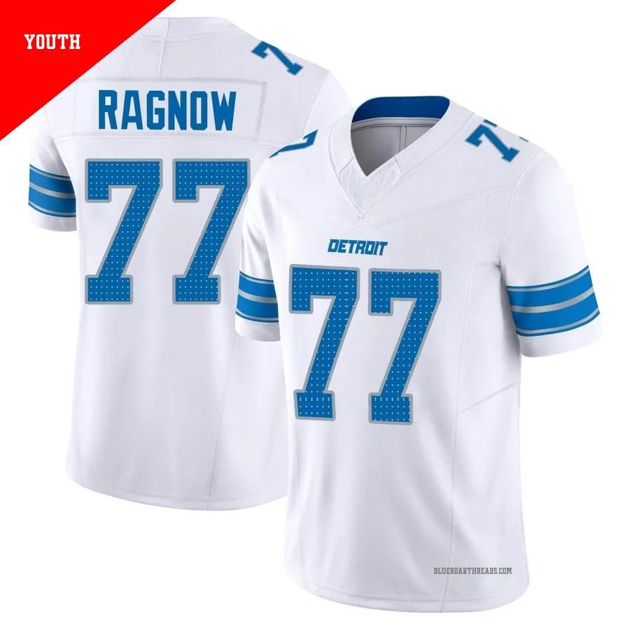 Youth Frank Ragnow ＃77 Detroit Lions White Limited Vapor F.U.S.E. 2nd Jersey