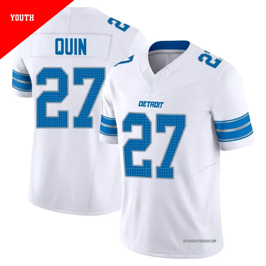 Youth Glover Quin ＃27 Detroit Lions White Limited Vapor F.U.S.E. 2nd Jersey