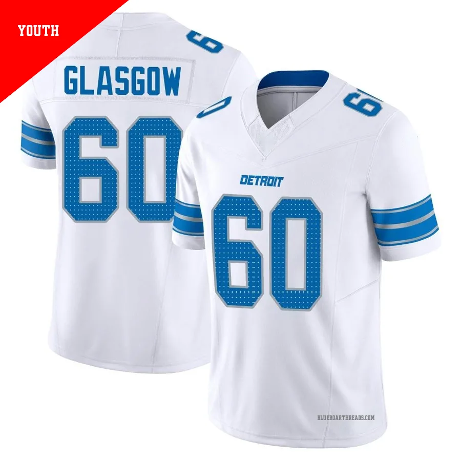 Youth Graham Glasgow ＃60 Detroit Lions White Limited Vapor F.U.S.E. 2nd Jersey