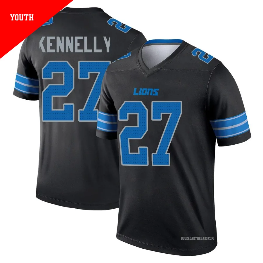 Youth Ian Kennelly ＃27 Detroit Lions Black Legend Jersey