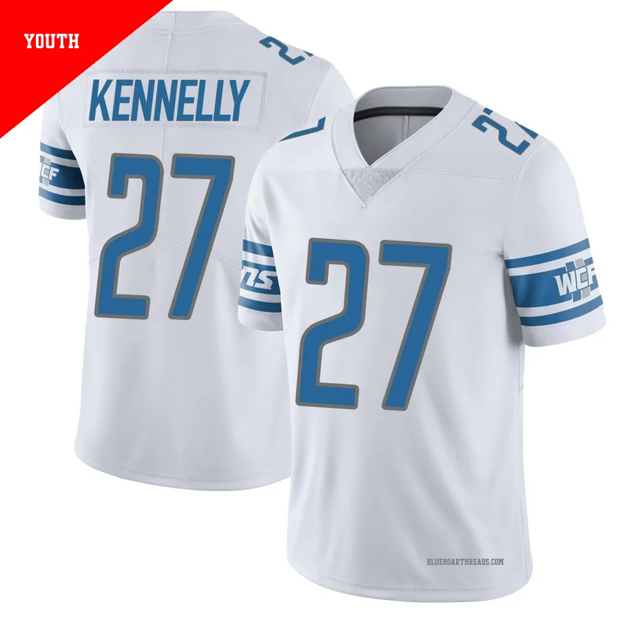 Youth Ian Kennelly ＃27 Detroit Lions White Limited Vapor Untouchable Jersey
