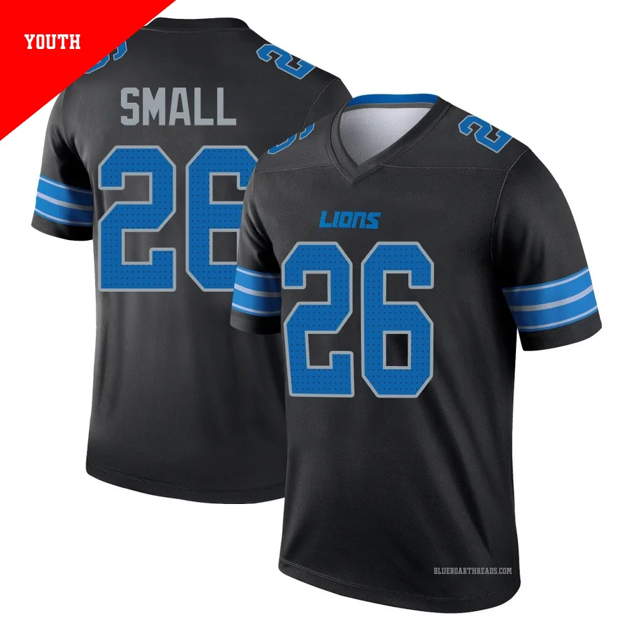 Youth Jabari Small ＃26 Detroit Lions Black Legend Jersey
