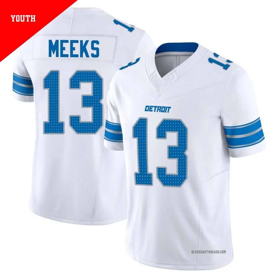 Youth Jackson Meeks ＃13 Detroit Lions White Limited Vapor F.U.S.E. 2nd Jersey