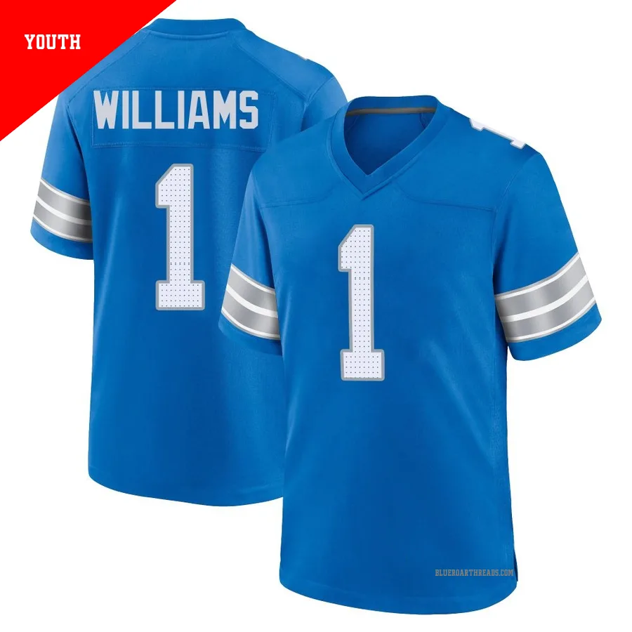 Youth Jameson Williams ＃1 Detroit Lions Blue Game 2nd Jersey