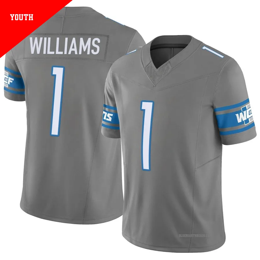 Youth Jameson Williams ＃1 Detroit Lions Limited Silver Vapor F.U.S.E. Jersey