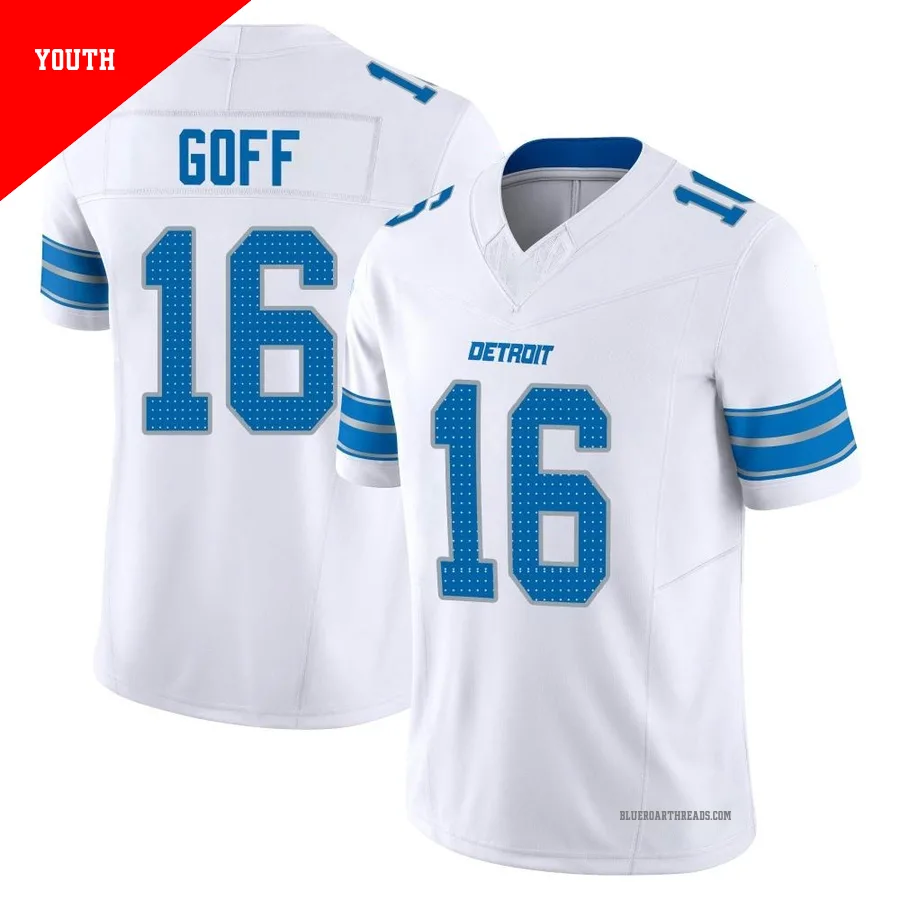 Youth Jared Goff ＃16 Detroit Lions White Limited Vapor F.U.S.E. 2nd Jersey