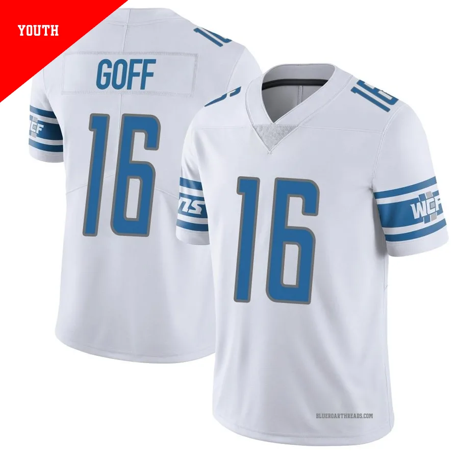 Youth Jared Goff ＃16 Detroit Lions White Limited Vapor Untouchable Jersey