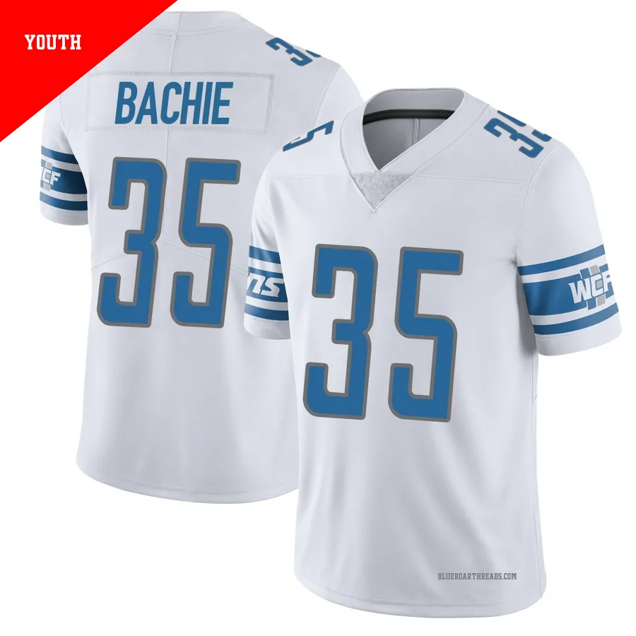 Youth Joe Bachie ＃35 Detroit Lions White Limited Vapor Untouchable Jersey