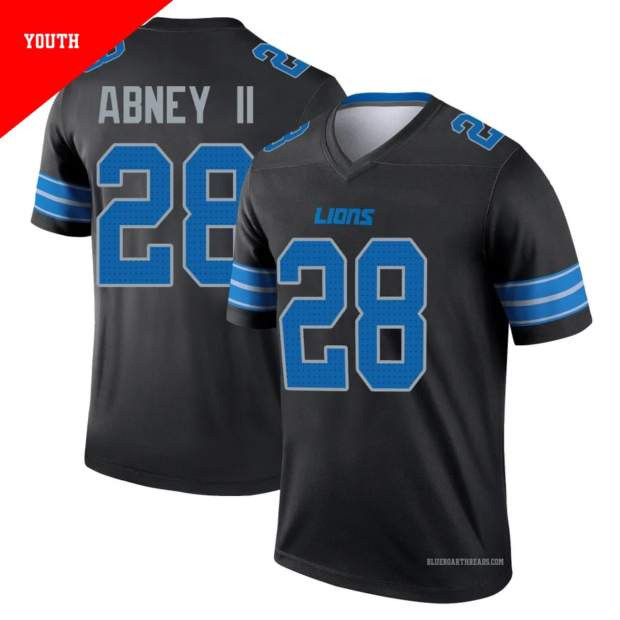Youth Keith Abney II ＃28 Detroit Lions Black Legend Jersey