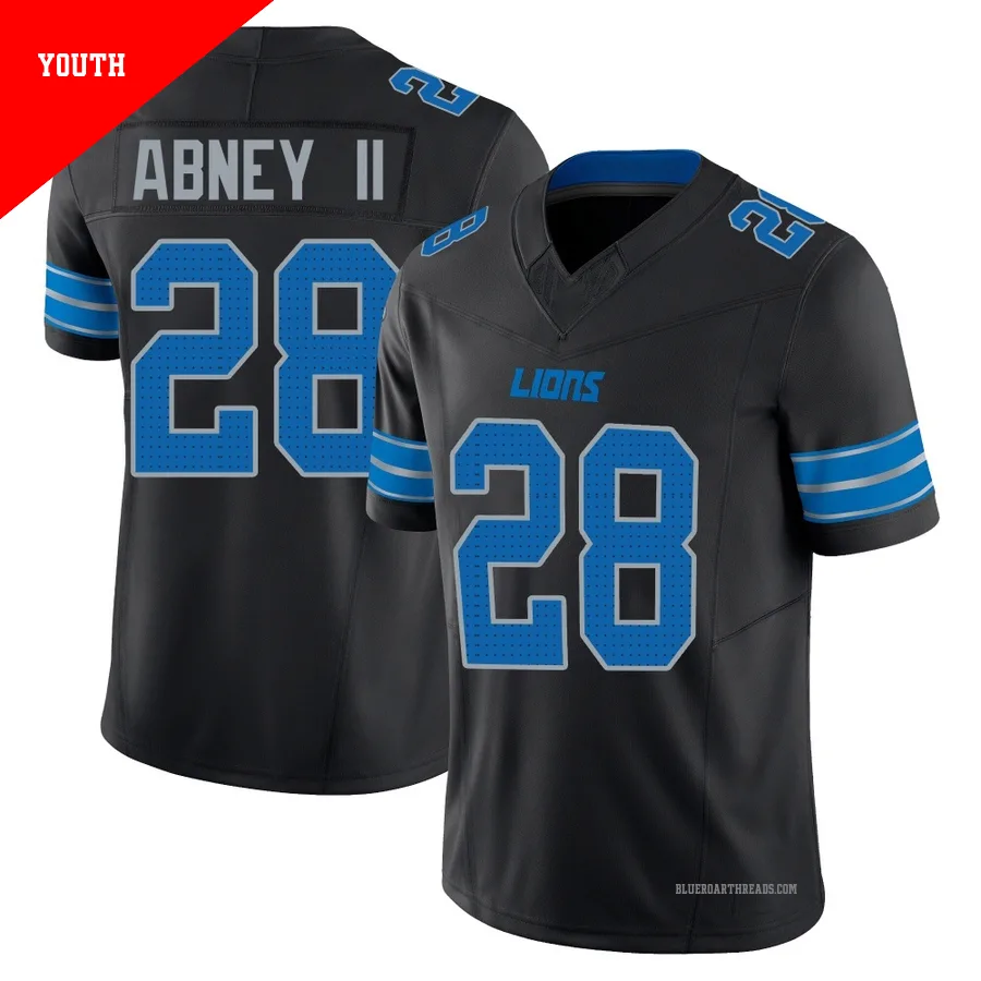 Youth Keith Abney II ＃28 Detroit Lions Black Limited Alternate Vapor F.U.S.E. 2nd Jersey