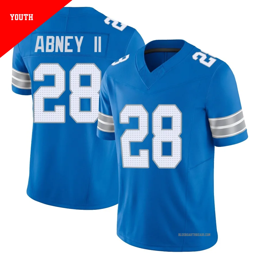 Youth Keith Abney II ＃28 Detroit Lions Blue Limited Vapor F.U.S.E. 2nd Jersey