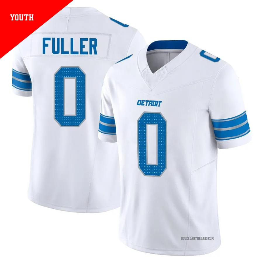 Youth Kendall Fuller ＃0 Detroit Lions White Limited Vapor F.U.S.E. 2nd Jersey