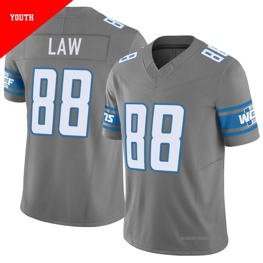 Youth Kendrick Law ＃88 Detroit Lions Limited Silver Vapor F.U.S.E. Jersey