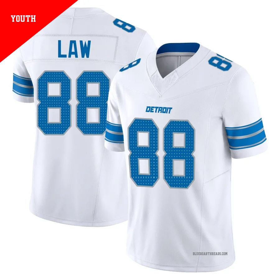 Youth Kendrick Law ＃88 Detroit Lions White Limited Vapor F.U.S.E. 2nd Jersey