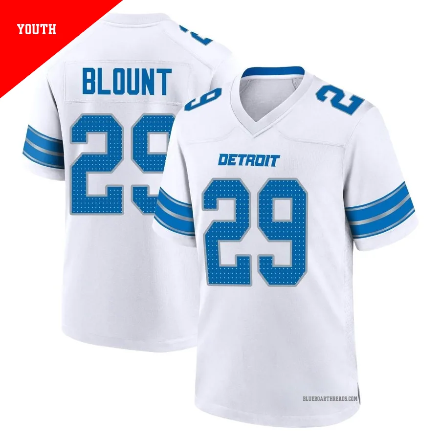 Youth LeGarrette Blount ＃29 Detroit Lions White Game 2nd Jersey