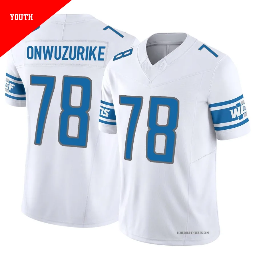 Youth Levi Onwuzurike ＃78 Detroit Lions White Limited Vapor F.U.S.E. Jersey