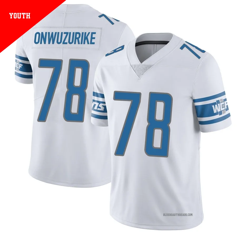 Youth Levi Onwuzurike ＃78 Detroit Lions White Limited Vapor Untouchable Jersey