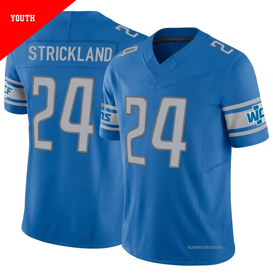 Youth Loren Strickland ＃24 Detroit Lions Blue Limited Vapor F.U.S.E. Jersey