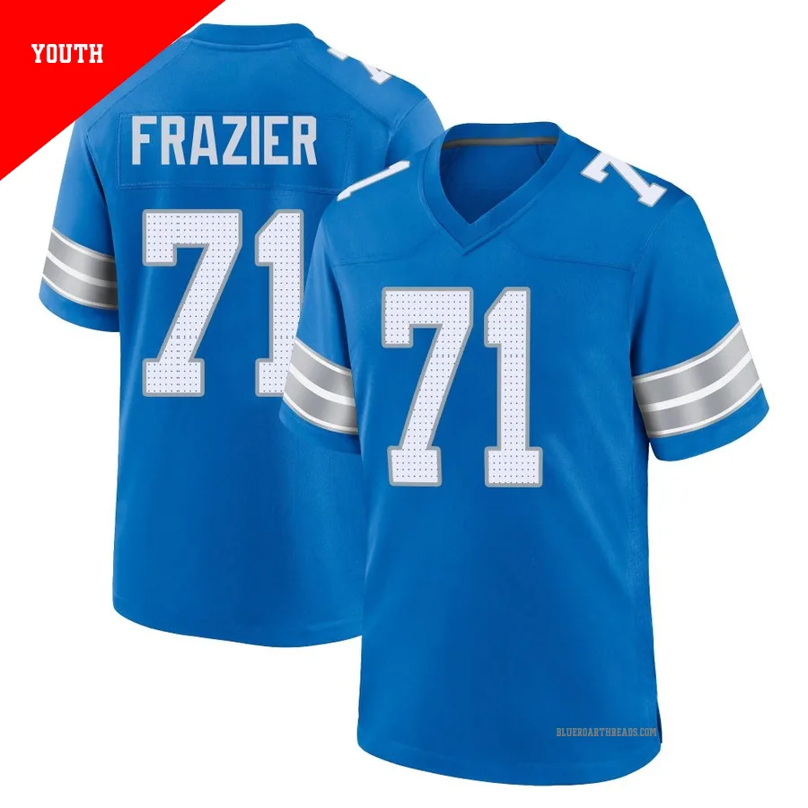 Youth Miles Frazier ＃71 Detroit Lions Blue Game 2nd Jersey