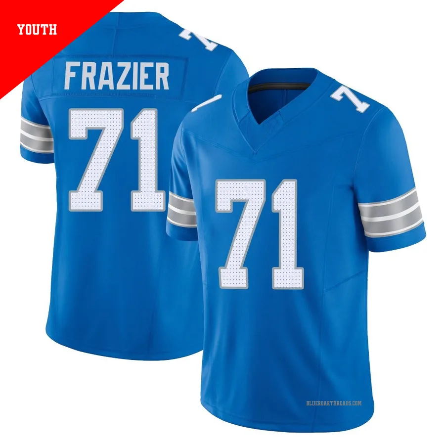 Youth Miles Frazier ＃71 Detroit Lions Blue Limited Vapor F.U.S.E. 2nd Jersey