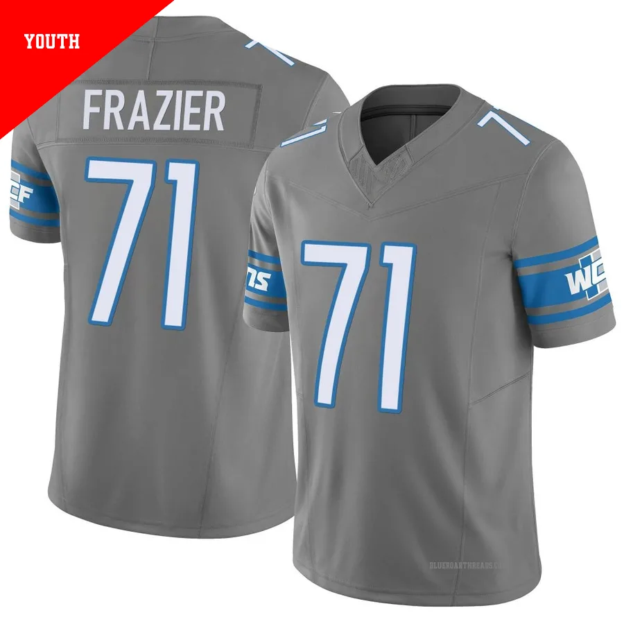 Youth Miles Frazier ＃71 Detroit Lions Limited Silver Vapor F.U.S.E. Jersey