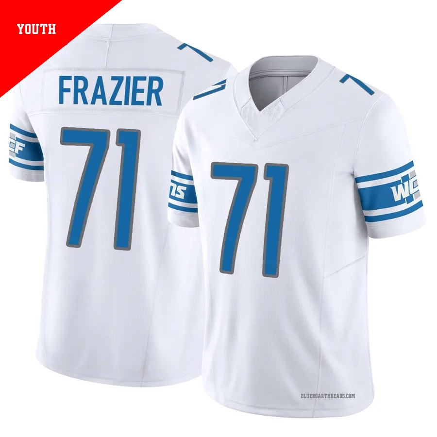 Youth Miles Frazier ＃71 Detroit Lions White Limited Vapor F.U.S.E. Jersey