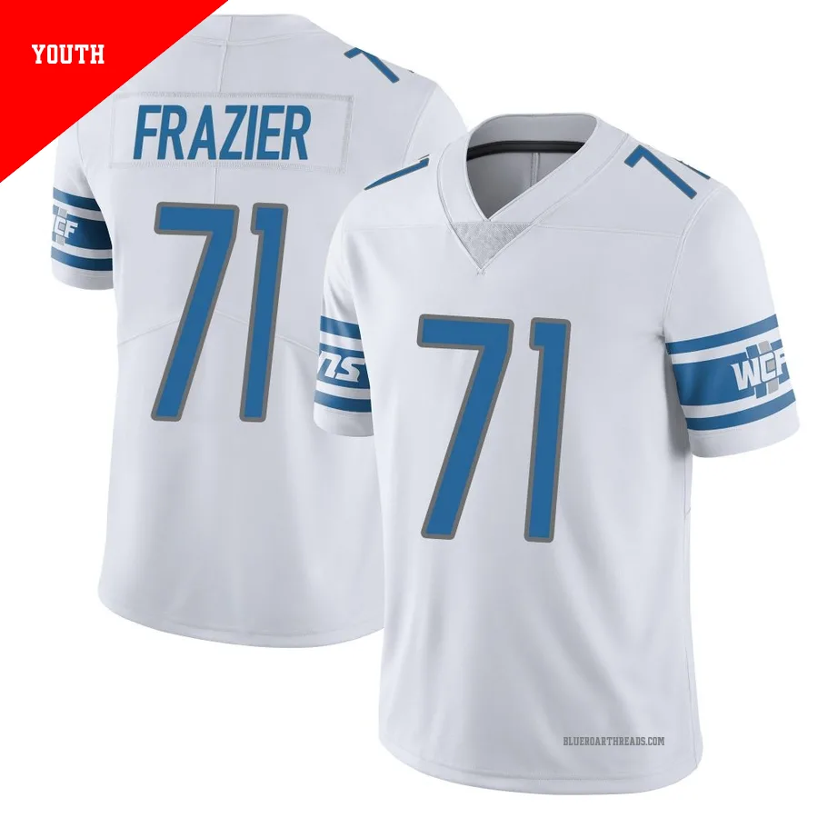 Youth Miles Frazier ＃71 Detroit Lions White Limited Vapor Untouchable Jersey