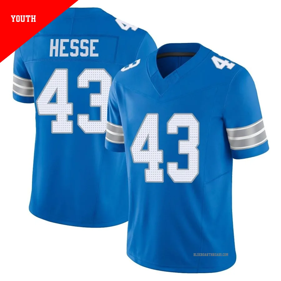 Youth Parker Hesse ＃43 Detroit Lions Blue Limited Vapor F.U.S.E. 2nd Jersey