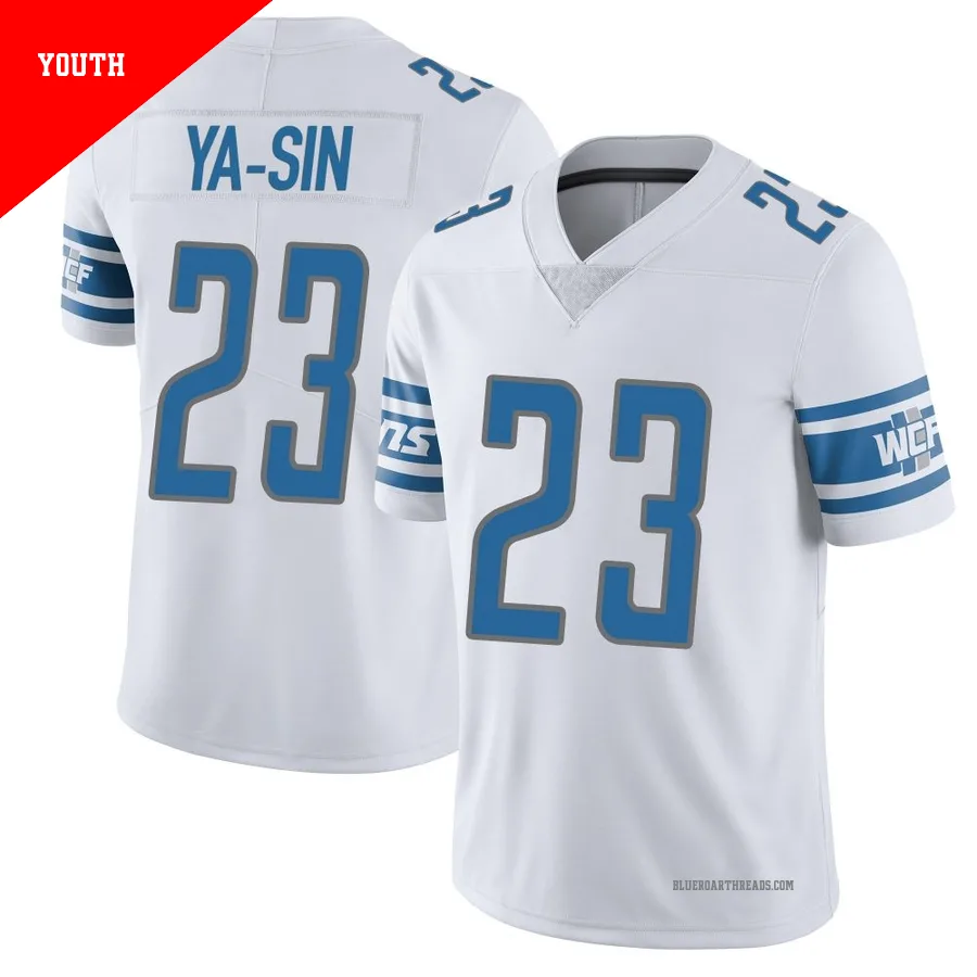 Youth Rock Ya-Sin ＃23 Detroit Lions White Limited Vapor Untouchable Jersey