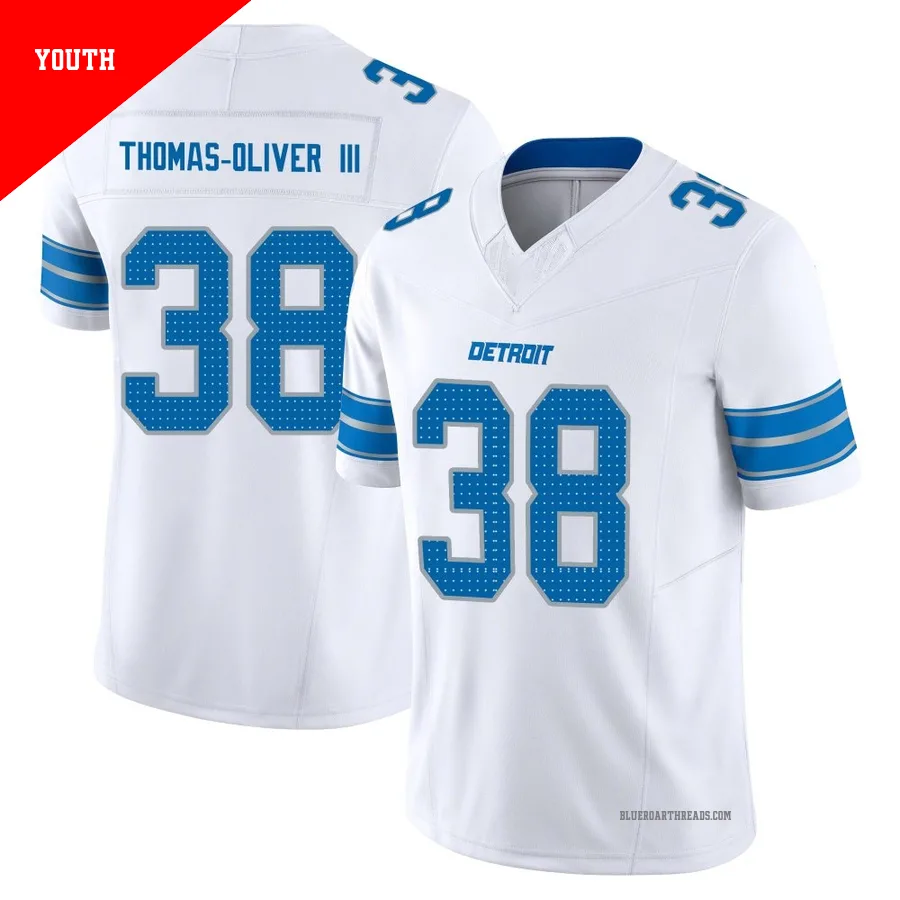 Youth Stantley Thomas-Oliver III ＃38 Detroit Lions White Limited Vapor F.U.S.E. 2nd Jersey