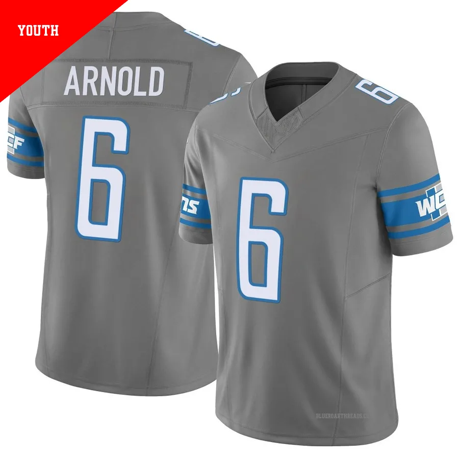 Youth Terrion Arnold ＃6 Detroit Lions Limited Silver Vapor F.U.S.E. Jersey