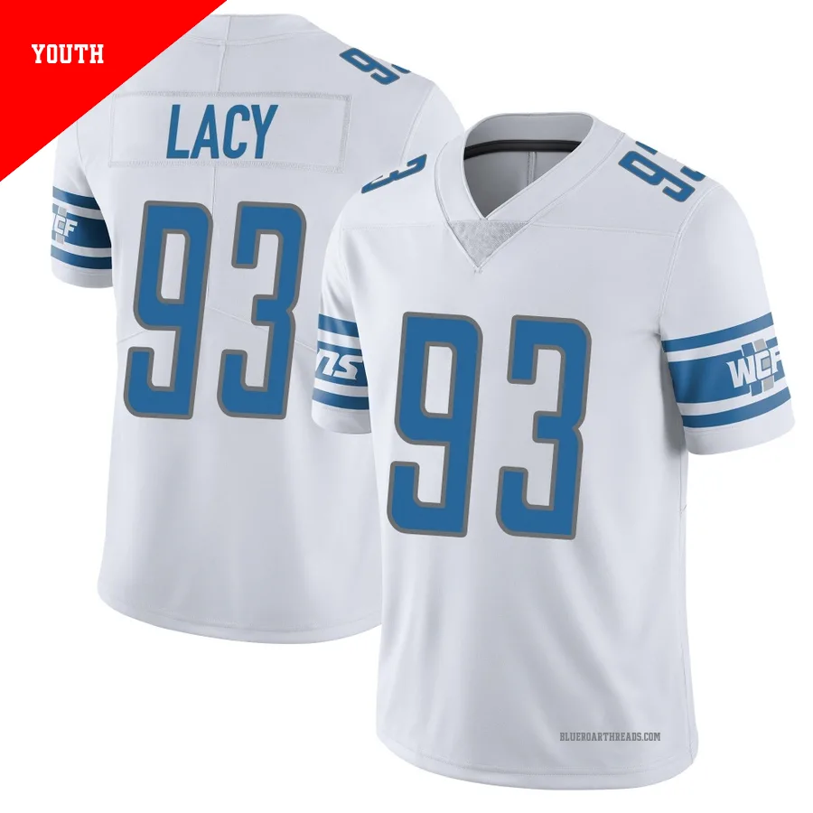 Youth Tyler Lacy ＃93 Detroit Lions White Limited Vapor Untouchable Jersey