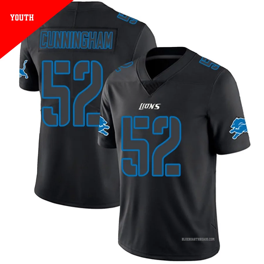 Youth Zach Cunningham ＃52 Detroit Lions Black Impact Limited Jersey