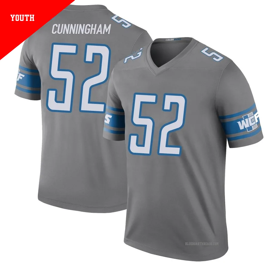 Youth Zach Cunningham ＃52 Detroit Lions Legend Color Rush Steel Jersey